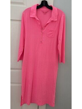 Lilly Pulitzer  Reema Polo  Dress Roxie Pink  Size XL